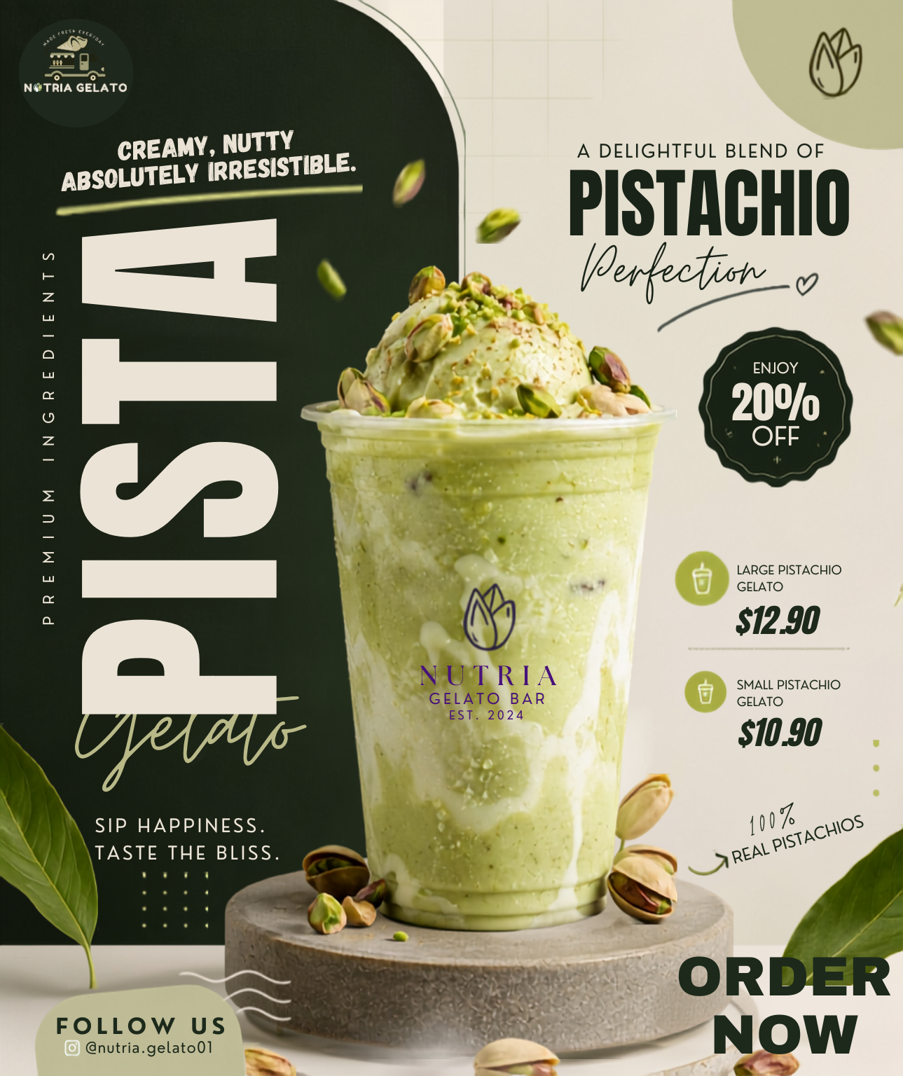 Nutria Gelato — Pistachio